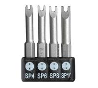 Precision Y U Shaped Triangle Screwdriver Magnetic Bit 1/4in Inner Cross Three Points Screw Driver Security Tip for Power Drill(U-4-6-8-10)