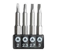 Precision Y U Shaped Triangle Screwdriver Magnetic Bit 1/4in Inner Cross Three Points Screw Driver Security Tip for Power Drill(Triangle-2-2.3-2.7-3)
