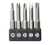 Precision Y U Shaped Triangle Screwdriver Magnetic Bit 1/4in Inner Cross Three Points Screw Driver Security Tip for Power Drill(Composite Shape 5A)