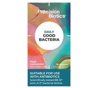 PrecisionBiotics Daily Good Bacteria - Daily Gut Health Probiotics Supplement - BB-12 and LA-5 Bacterial Culture Strains + FOS fibers - 30 Capsules