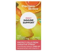 PrecisionBiotics Daily Immune Support - Daily Gut Health Probiotics Supplement - L.CASEI 431 Bacterial Culture Strains + Vitamin C - 30 Capsules