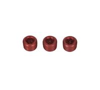 PrecisionGeek® 1/8 NPT Blanking Plug - Red Anodised Aluminium - Threaded Pipe Plug Set of 3 - Port Plug for Oil, Fuel, Air & Hydraulic Systems - Engine, Turbo & Pneumatic Applications