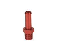 PrecisionGeek - Aluminium 1/8 NPT to 5 mm 6 mm (1/4") Push-On Barb Tail Hose Pipe Fitting, Red, Lightweight Connector for Fuel, Air, Oil, Water Systems - 1 Piece