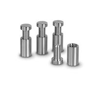 PrecisionG luminium Sign Standoff Mounts, CNC Machined Wall Fixing Bolts for Acrylic, Glass, Metal and Picture Frames, Ø12mm x 20mm (Aluminium)