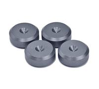 PrecisionGeek Aluminium Speaker Feet - 4x Isolation Pads Ø20mm / Grey/for HiFi Speakers, Stands, Soundbars & Audio Gear/Floor Protectors, Anti-Vibration Design /