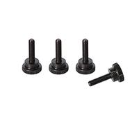 PrecisionGeek Blackened Steel Knurled Shoulder Thumb Screws M6×20 mm (29 mm Total) - DIY Fasteners for Electronics, Camera Rigs, Workshop Jigs (Set of 4)