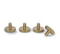 PrecisionGeek Brass Knurled Thumb Screws M6 x 10mm - 20mm Diameter Head, Tool-Free Hand Tightening Screws for Electronics, 3D Printers, Furniture, CNC and DIY Projects - Set of 4