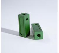 PrecisionGeek Green Aluminium Short Servo Stays for Tamiya 53596 (TA03/TA04/TB01/TNS/TG10) - CNC-Machined DIY RC Upgrade (Set of 2)