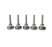 PrecisionGeek® M3 × 16 mm Knurled Screws DIN 464 - Aluminium Natural - Flanged Head - Ø12 mm Head - Thumb Screws for Metal, Wood, Acrylic, Machinery & Enclosures - Set of 5