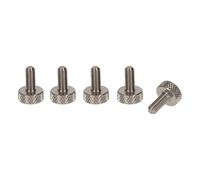 PrecisionGeek M4 x 10mm Flat Knurled Stainless Steel Thumb Screws (Set of 5)