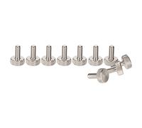 PrecisionGeek M5 × 10 mm Aluminium Flat Knurled Thumb Screws (10-Pack) - DIY Fasteners for Electronics, PC Builds, Camera Gear & Enclosures