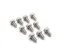 PrecisionGeek® M5 Stainless Steel 303 Knurled Thumb Screws, CNC Machined Corrosion Resistant Fasteners for Automotive, Woodworking, DIY Projects and Custom Fabrication (Flat - 10mm - 10 Pack)