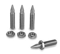 PrecisionGeek - M8 Speaker Spikes Ø8 mm, 45 mm Long, Solid Stainless Steel, CNC Machined Vibration Dampers with Nut for HiFi Speakers, Subwoofers, Cabinets, Racks, Stands and Soundbars - Set of 4