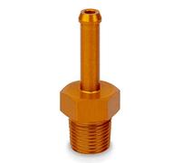 PrecisionGeek Orange Anodised Aluminium 1/8 NPT to 5-6 mm Push-On Barb Hose Adapter - DIY Plumbing & Pneumatic Projects