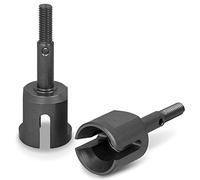 PrecisionGeek - Replacement Parts Gun Metal color Anodised Aluminum Alloy Steering Knuckle Joint Cup, Wheel Axle, Compatible with Tamiya TT01 TT01E TT02 TT02B 1/10 RC Touring Car - Set of 2