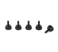 PrecisionGeek Shoulder Thumb Screws M5 x 10mm, Blackened Steel, Knurled Head, DIN 464 Style, Set of 5 - for Mechanical, DIY & Electronics Applications