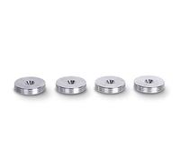 PrecisionGeek Slim Aluminium Speaker Spike Pads - 20mm Diameter Feet for HiFi Speakers, Audio Racks, Soundbars, Isolation Platforms & DIY Audio Projects - Set of 4