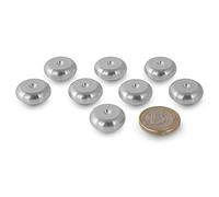 Precisiongeek - Solid Aluminium Colour Anodised Speaker Spike Pads, 20mm diameter - Set of 8 pieces (Ø20 | Round shape | Aluminium)
