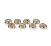 PrecisionGeek - Speaker Spike Pads Ø20 mm, Slim Shape, Solid Brass Mo58, Vibration Dampers for HiFi Speakers, Subwoofers, Cabinets, Stands and Soundbars - Set of 8 Pads