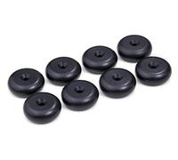 PrecisionGeek Speaker Spike Pads - Black Aluminium Round Shape 20mm Diameter - Isolation Feet for HiFi Speakers, Stands, Cabinets, Soundbars - Set of 8 Floor Protectors