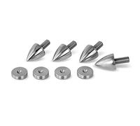PrecisionGeek - Speaker Spikes and Pads Set, Solid Stainless Steel, Speakers Thread M6 with 20mm diameter Cone, Speakers Pads Slim Shape