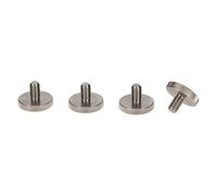 PrecisionGeek Stainless Steel Knurled Thumb Screws M6 x 10mm - 20mm Diameter Grip Head, Tool-Free Hand Tightening Screws for 3D Printers, Electronics, CNC & DIY Projects - Set of 4