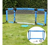 PrecisionPLAY 2 in 1 Combo Training Set - Garden Football Goal & Tennis Net for Kids, Easy Assembly, Durable Outdoor Sports Kit
