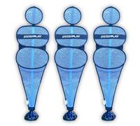 PrecisionPLAY Pop-Up Mannequin Set of 3, Football Players Training Equipment, Free Kick Skill Practice, Blue, 170 cm