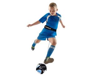 PrecisionPLAY Solo Kick Skills Trainer, Adjustable Waist Belt, Football Training Aid Free Hands Practice, Fits Ball Sizes 3 4 5