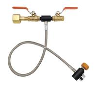 Precisions CGA320 CO2 Tanks Charging Valvse with 24inch Braided Steel Tube & Pressure Indicates Cylinder Office Beverage Equipment