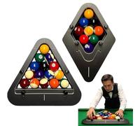 Precisions-Engineered Professional Billiard Rack System, Adjustable Solid Wood Triangle & Magic Rack, Gap-Free Precision Ball Set for Perfect Breaks, Heavy Duty 8-Ball & 9 Ball Rackaccessory mix
