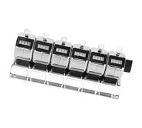 Precisions Mechanical Counter with 6 Individual Units Stainless Steel for Sports Coaching and Logistics Manual Counter Stainless Steel