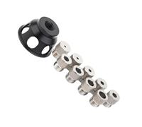 Precisions Right Angled Drill Hole Guide Tools Kits for Woodworkers 2-10mm Aluminum Drill Sleeve with Hole Puncher Vertical Drilling Guide Kit