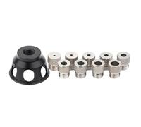 Precisions Right Angled Drill Hole Guide Tools Kits for Woodworkers 2-10mm Aluminum Drill Sleeve with Hole Puncher Press Adapter Accessories