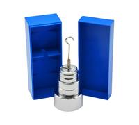 Precisions Weight for Laboratory Physics Use Slotted Mass 6 Weights Total 350g Metal Slotted with Hanger & Case Machined