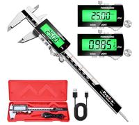 Preciva 150mm Rechargeable Vernier Caliper,IP54 Waterproof Digital Caliper with Large LCD Backlit Screen,Micrometer Digital CalipersInch with Mm/Inch Conversion,for DIY & Workshop