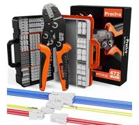 Preciva Crimping Plier,0.08-1.5mm² (AWG28-16) Crimper Too,472PCS Mini-Fit Jr Electrical Connectors(2/4/6/8/10 pin) with Crimping Tool Kit,for Dupont,Molex,KF2510,JST-PH,XH,SYP,SM,VH,AMP/TE EI