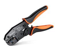 Preciva Crimping Tool, Insulated Crimper Plier for Spade Connectors 0.5-6mm | Ratcheting Crimper Pliers for Connectors AWG20-10, Electrical Crimping Tool for Electrical Repair, Car, DIY, Home