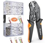 Preciva Crimping Tool Set with 1350pcs JST Connectors, 0.08-1mm² (AWG28-18) Ratchet Ferrule Crimper Tool Kit with 550pcs JST-XH Connectors and 800pcs JST-XH Pins
