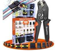 Preciva Crimping Tools Set with 880PCS IP67 Waterproof Car Electrical Connectors Kit,1/2/3/4/5/6 Pin Electrical Automotive Wire Electrical Plugs,for Car Motorcycle Boat TruckMynoozi