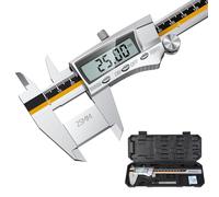 Preciva Digital Vernier Caliper, 150mm Calipers Gauge Micrometer with Clear LCD Screen, Precision Metal Measuring Tool Stainless Steel with Inch/mm Conversion