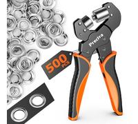 Preciva Eyelet Punch Tool Kit,Professional Grommet Punch Kit,10mm Hole Punching Plier with 500pcs Metal Eyelets,for Poster,Banner,Cardboard
