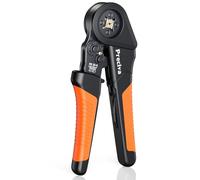Preciva Ratchet Crimping Tool,0.08-16mm² (AWG28-5) Self-Adjsutable Ferrule Crimper Tool for Industrial Electrical Work,Quad-Crimper,Insulated/Non-Insulated Ferrules Compatible