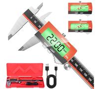 Preciva Rechargeable Backlit Vernier Caliper,150mm Digital Vernier Caliper, IP54 Waterproof Micrometer Digital CalipersInch with Backlit Large LCD Screen, with Mm/Inch Conversion