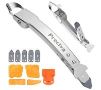 Preciva Sealant Finishing Tool, 11-in-1 Silicone Caulking Kit with Stainless Steel Scraper & Replaceable Silicone Head, Professional Sealant Grout Removal, Smoothing Toolkit for Kitchen, Bathroom