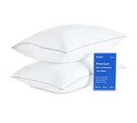 Precoco Pillow Protectors with Zipper Queen Size, Premium Soft 100% Long-Staple Cotton Pillow Cases Queen Size Set of 2, White Pillow Covers Hidden Zippered Pillow Case Protector for Gift, 20x30