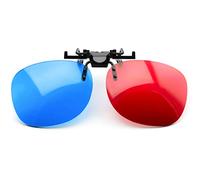 PRECORN 3D Glasses red blue Clip-On for Wearers of glasses Red/Cyan (3D-Anaglyph glasses) PC-Games