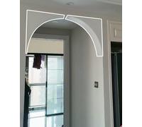 Precurved Door Frame Arch Kit for Drywall, Universal Doorway Arch with Half Circle Design, Lightweight and Customizable Door Arch Covers