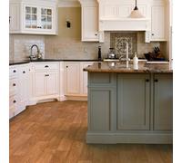 Precut Brown Oak Plank Effect Sheet Vinyl, 6M²