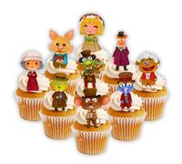 PRECUT Christmas Carol Cupcake Toppers, Edible Xmas Cake Decorations, Muppets Wafer Topper (12)